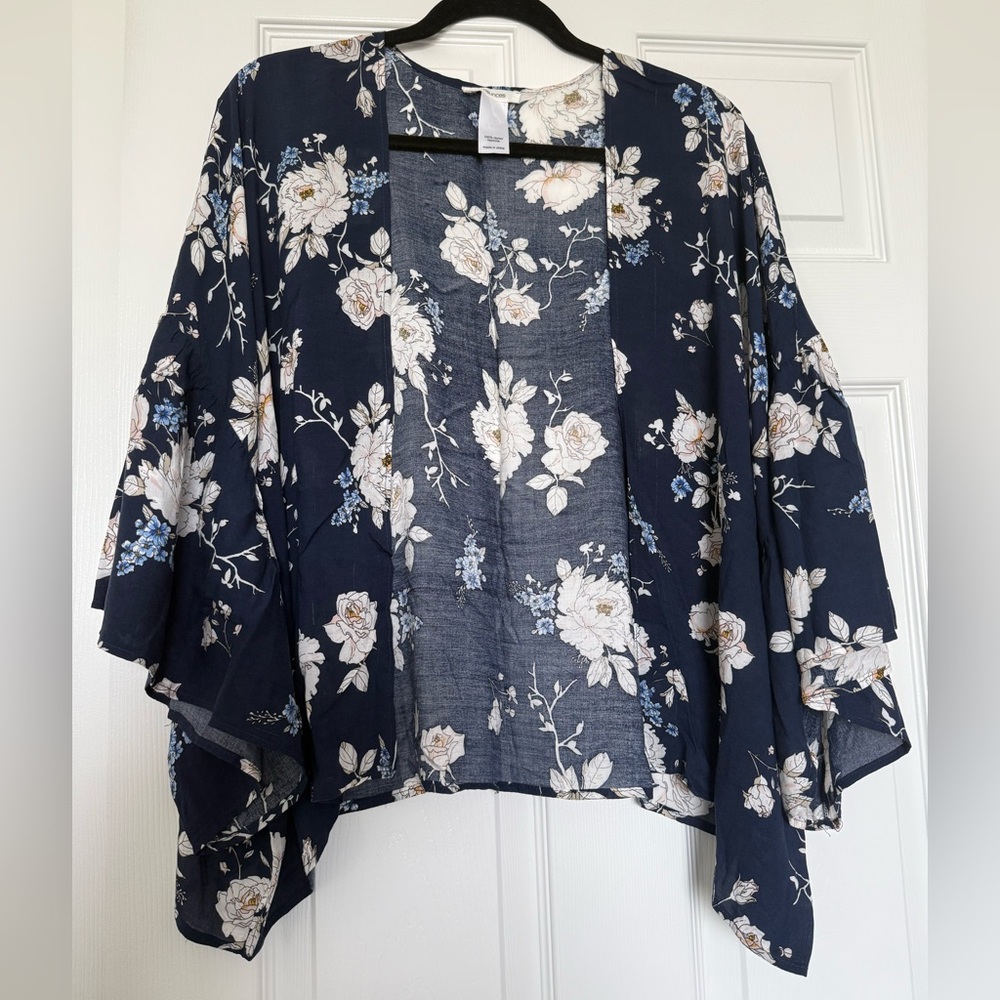 MAURICES NAVY BLUE KIMONO
